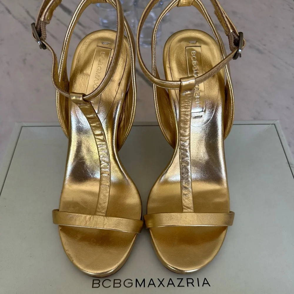 BCBGMaxAzria Gold Women's Heels - Picture 2 of 9